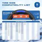 Snow Socks for Tires, Winter Traction Alternative to Snow Chains, Emergency Anti-Slip Tire Covers for Cars/SUVs/Trucks, Reusable, Certified Snow Traction Device for Ice & Snow Driving.(Red -M)