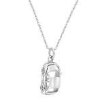 Sterling Silver Classic Car Pendant Necklace – 3D .925 Mini Car Charm on 18" Cable Chain | Polished Vintage-Inspired Jewelry for Men & Women | Retro Novelty Silver Auto Necklace with Spring Ring Clasp