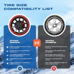 Snow Socks for Tires, Winter Traction Alternative to Snow Chains, Emergency Anti-Slip Tire Covers for Cars/SUVs/Trucks, Reusable, Certified Snow Traction Device for Ice & Snow Driving.(Red -M)