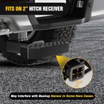 Nilight Hitch Step with 2" Hitch Receiver Rear Bumper Guard Protector 11.9 Inch with 5/8” Hitch Pin Clip Upgraded Textured Black Anti Slip Hitch Step Bar for Pickup Truck Car SUV