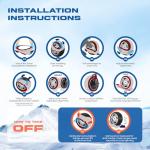 Snow Socks for Tires, Winter Traction Alternative to Snow Chains, Emergency Anti-Slip Tire Covers for Cars/SUVs/Trucks, Reusable, Certified Snow Traction Device for Ice & Snow Driving.(Red -M)