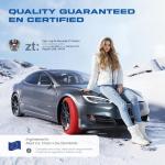 Snow Socks for Tires, Winter Traction Alternative to Snow Chains, Emergency Anti-Slip Tire Covers for Cars/SUVs/Trucks, Reusable, Certified Snow Traction Device for Ice & Snow Driving.(Red -M)