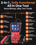Yakry OBD2 Scanner with Battery Tester: 2-in-1 Design 1S Read & Clear Check Engine Codes for Auto Diagnostic - Fit 99.8% Vehicle Test Charging System & 12V Battery for 1996+ Cars 3 Min Quick Setup