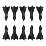 UHANBUT 10PCS Car Diffuser Shark Fin Set, Mini Fashion Self-Adhesive Air Vortex Generator Shark Fin Antenna Kit, Car Exterior Decoration Accessories for Bumper Roof Tail Wing Spoiler (Black)