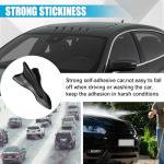 UHANBUT 10PCS Car Diffuser Shark Fin Set, Mini Fashion Self-Adhesive Air Vortex Generator Shark Fin Antenna Kit, Car Exterior Decoration Accessories for Bumper Roof Tail Wing Spoiler (Black)