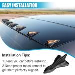 UHANBUT 10PCS Car Diffuser Shark Fin Set, Mini Fashion Self-Adhesive Air Vortex Generator Shark Fin Antenna Kit, Car Exterior Decoration Accessories for Bumper Roof Tail Wing Spoiler (Black)