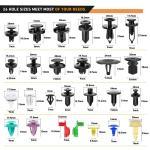 GOOACC 935Pcs Car Push Retainer Clips & Auto Fasteners Assortment -26 Most Popular Sizes Nylon Bumper Fender Rivets with 10 Cable Ties and Fasteners Remover for GM Ford Toyota Honda Chrysler