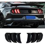 RT-TCZ Tail Light Lamp Cover Guard Trim Frame Bezels Decoration Accessories for Ford Mustang 2018 2019 2020 2021(Black)