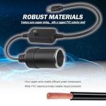 Adjustable USB to 12V Adapter with 5V/9V/12V/15V/20V Output,65W PD3.0 USB to Cigarette Lighter Adapter,Cigarette Lighter to USBs Adapters Car Accessories for LED Strips GPS Devices