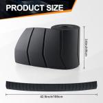 SINGARO Car Rear Bumper Protector, 41.5inch x3.6inch Car/SUV/Trunk Universal Rubber Anti-Scratch Trunk Exterior Accessories