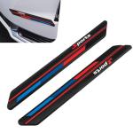 Hugwits 2 PCS Car Door Scratch Protector Trim, PVC Black Sport Style Car Bumper Protector Stickers, Self-Adhesive Angled Fold Body Containment Strip, Universal for Most Cars