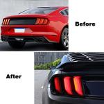 RT-TCZ Tail Light Lamp Cover Guard Trim Frame Bezels Decoration Accessories for Ford Mustang 2018 2019 2020 2021(Black)