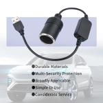 IHOTDER 1.2Ft USB to Cigarette Lighter Adapter,12V Cigarette Lighter Socket for Driving Recorder,GPS,Dash Camera,Perfect USB to Cigarette Lighter Plug Car Accessories