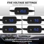 Adjustable USB to 12V Adapter with 5V/9V/12V/15V/20V Output,65W PD3.0 USB to Cigarette Lighter Adapter,Cigarette Lighter to USBs Adapters Car Accessories for LED Strips GPS Devices