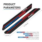 Hugwits 2 PCS Car Door Scratch Protector Trim, PVC Black Sport Style Car Bumper Protector Stickers, Self-Adhesive Angled Fold Body Containment Strip, Universal for Most Cars