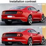 RT-TCZ Tail Light Lamp Cover Guard Trim Frame Bezels Decoration Accessories for Ford Mustang 2018 2019 2020 2021(Black)