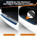 SINGARO Car Rear Bumper Protector, 41.5inch x3.6inch Car/SUV/Trunk Universal Rubber Anti-Scratch Trunk Exterior Accessories