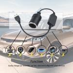 IHOTDER 1.2Ft USB to Cigarette Lighter Adapter,12V Cigarette Lighter Socket for Driving Recorder,GPS,Dash Camera,Perfect USB to Cigarette Lighter Plug Car Accessories