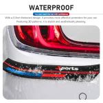 Hugwits 2 PCS Car Door Scratch Protector Trim, PVC Black Sport Style Car Bumper Protector Stickers, Self-Adhesive Angled Fold Body Containment Strip, Universal for Most Cars