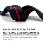 Hugwits 2 PCS Car Door Scratch Protector Trim, PVC Black Sport Style Car Bumper Protector Stickers, Self-Adhesive Angled Fold Body Containment Strip, Universal for Most Cars