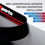 Hugwits 2 PCS Car Door Scratch Protector Trim, PVC Black Sport Style Car Bumper Protector Stickers, Self-Adhesive Angled Fold Body Containment Strip, Universal for Most Cars