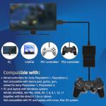 OSTENT USB Adapter Converter Cable Cord for Sony PlayStation 1/2 PS One PSX Wired Controller Gamepad Joystick to PC Laptop