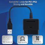 OSTENT USB Adapter Converter Cable Cord for Sony PlayStation 1/2 PS One PSX Wired Controller Gamepad Joystick to PC Laptop