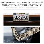 SHMZK Bling License Plate Frame, Handcrafted Rhinestone License Plate Holder with Mounting Kit, Sparking Diamond Stainless Steel License Plate Cover for Women, Car Accessories (Leopard)
