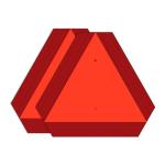 T&R Metal Slow Moving Vehicle Sign, Safety Triangle Sign - 2 Pack - 14 x16 Inches - Reflective, UV Protected, Waterproof, Weatherproof and Fade Resistant Up to 7 Years Outdoor for Golf Cart Tractor