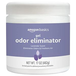 Amazon Basics Gel Odor Eliminator, Activated Charcoal, Lavender Scent, 17 Oz, 1-Pack