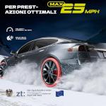 Suriwee Snow Socks for Tires – High-Traction Tire Socks for Snow, Cars, SUVs, Pickups, EU EN-16662-1 Certified, 2-Pack Red M