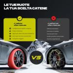 Suriwee Snow Socks for Tires – High-Traction Tire Socks for Snow, Cars, SUVs, Pickups, EU EN-16662-1 Certified, 2-Pack Red M