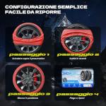 Suriwee Snow Socks for Tires – High-Traction Tire Socks for Snow, Cars, SUVs, Pickups, EU EN-16662-1 Certified, 2-Pack Red M