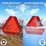 T&R Metal Slow Moving Vehicle Sign, Safety Triangle Sign - 2 Pack - 14 x16 Inches - Reflective, UV Protected, Waterproof, Weatherproof and Fade Resistant Up to 7 Years Outdoor for Golf Cart Tractor