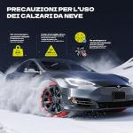 Suriwee Snow Socks for Tires – High-Traction Tire Socks for Snow, Cars, SUVs, Pickups, EU EN-16662-1 Certified, 2-Pack Red M