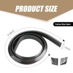 Icykale 1 PC Car Rear Spoiler, 4.75 Ft Black Trunk Spoiler Lip Kit, Universal Punch-Free Car Decorative Strips, for Cars Tailgate Roof Bumper (Carbon Fiber Black)