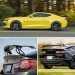 YHoptional Universal GT Wing Rear Spoiler Top High Wing Car Body Kit Exterior Accessories Compatible with Honda Chevy Camaro Corvette Ford Chrysler Toyota BMW Kia Mazda (55"-Carbon Fiber Style)