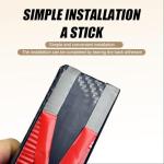 Icykale 1 PC Car Rear Spoiler, 4.75 Ft Black Trunk Spoiler Lip Kit, Universal Punch-Free Car Decorative Strips, for Cars Tailgate Roof Bumper (Carbon Fiber Black)