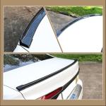 Icykale 1 PC Car Rear Spoiler, 4.75 Ft Black Trunk Spoiler Lip Kit, Universal Punch-Free Car Decorative Strips, for Cars Tailgate Roof Bumper (Carbon Fiber Black)