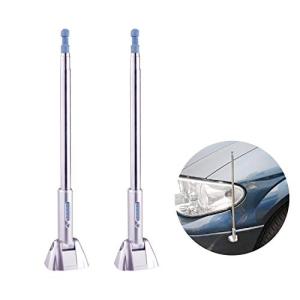 Car Safety Bumper Guard Corner Antenna Pole Parking Driving Assist Pole for New Drivers Adjustable Vehicle Protector for Measuring Distance to Prevent Scratches Collision Hypersonic - Pack of 2