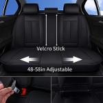 Coverado Car Seat Covers 5 Pieces, Full Set Universal Seat Covers for Cars, Waterproof Nappa Leather Auto Seat Protectors with Head Pillow, Car Interiors Fit for Most Sedans SUV Pick-up Truck, Black