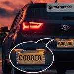 American Flag License Plate Frame, Premium Fashion Matte Aluminum Holder with 2 Holes, 2 Pcs US Flag Universal Car Frame Waterproof Rust-Proof, Including Screws, Caps and Rattle Proof Pads