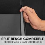 BDK PolyPro Car Seat Covers Full Set in Charcoal on Black with Steering Wheel Cover & Seat Belt Pads – Front and Rear Split Bench Car Seat Cover, Easy to Install, Interior Covers for Auto Truck SUV