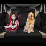 CAR PASS Waterproof Car Seat Covers Full Sets, Universal Fit Seat Covers for Cars, EVA Neoprene Seat Cover Set Full Sets, Interior Covers for Auto SUV,Vans,sedans, Trucks,(Black and Beige)