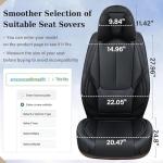 Coverado Car Seat Covers 5 Pieces, Full Set Universal Seat Covers for Cars, Waterproof Nappa Leather Auto Seat Protectors with Head Pillow, Car Interiors Fit for Most Sedans SUV Pick-up Truck, Black