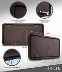 Silicone Black License Plate Frame Covers 2 Pack- Front and Back Car Plate Bracket Holders. Rust-Proof, Rattle-Proof, Weather-Proof (Black)