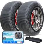 K-Musculo Snow Socks for Tires, Snow Socks Snow Chain for Car SUV Pickup Easy to Use, Ultimate Grip, Washable.100 KM Safely In The Snow, EU EN-16662-1 Certififed(2 PACKS)-S