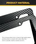 UBOG 2 Pack License Pate Frames,License Plate Cover,Carbon Fiber License Plate Frame,Car Accessories Number Plate Frames with Fasteners and Screws,Fit for All America and Canada License Plate