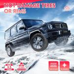 K-Musculo Snow Socks for Tires, Snow Socks Snow Chain for Car SUV Pickup Easy to Use, Ultimate Grip, Washable.100 KM Safely In The Snow, EU EN-16662-1 Certififed(2 PACKS)-S