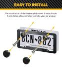 UBOG 2 Pack License Pate Frames,License Plate Cover,Carbon Fiber License Plate Frame,Car Accessories Number Plate Frames with Fasteners and Screws,Fit for All America and Canada License Plate